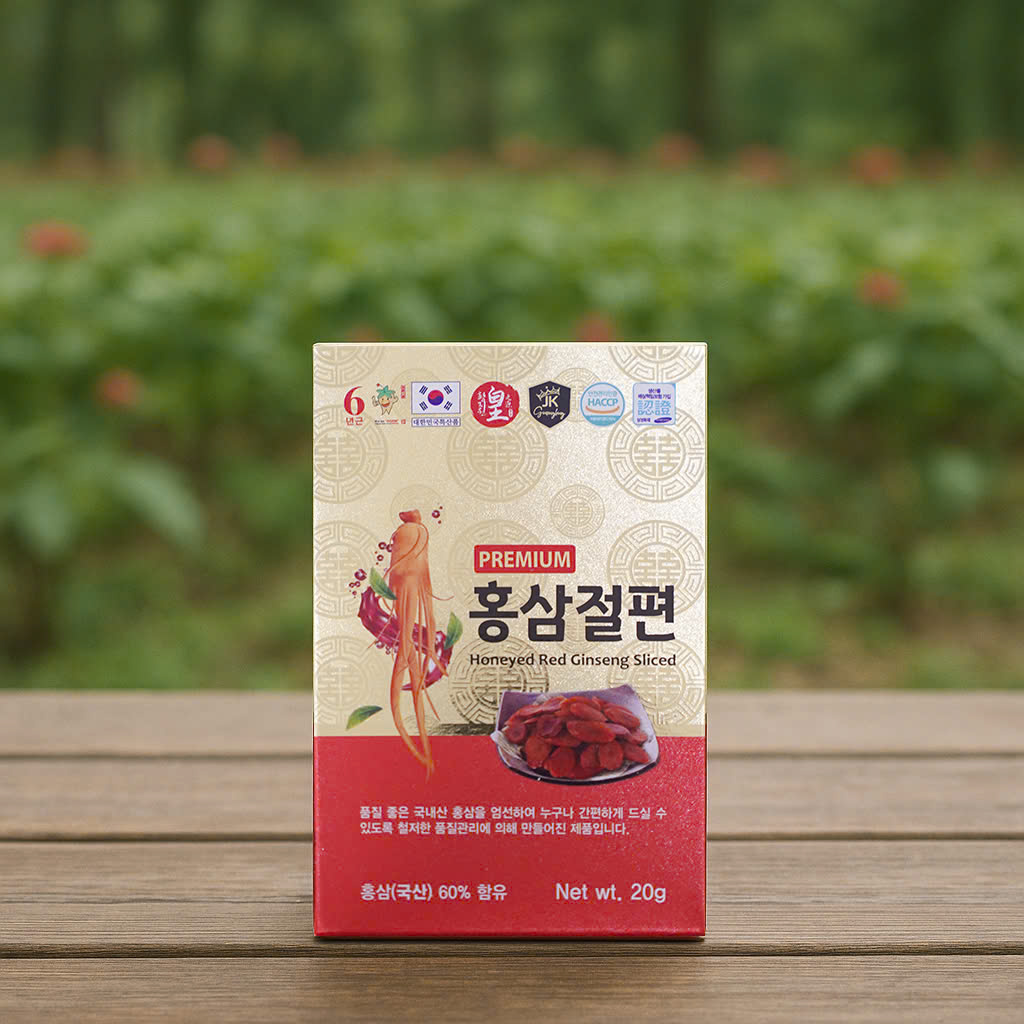 sâm lát tẩm mật ong Hàn Quốc hộp nhỏ bên trong 20g